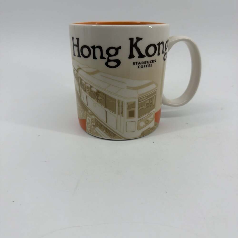 2011 Starbucks 16oz Hong Kong Orange Global Icon Collector Series Coffee Mug